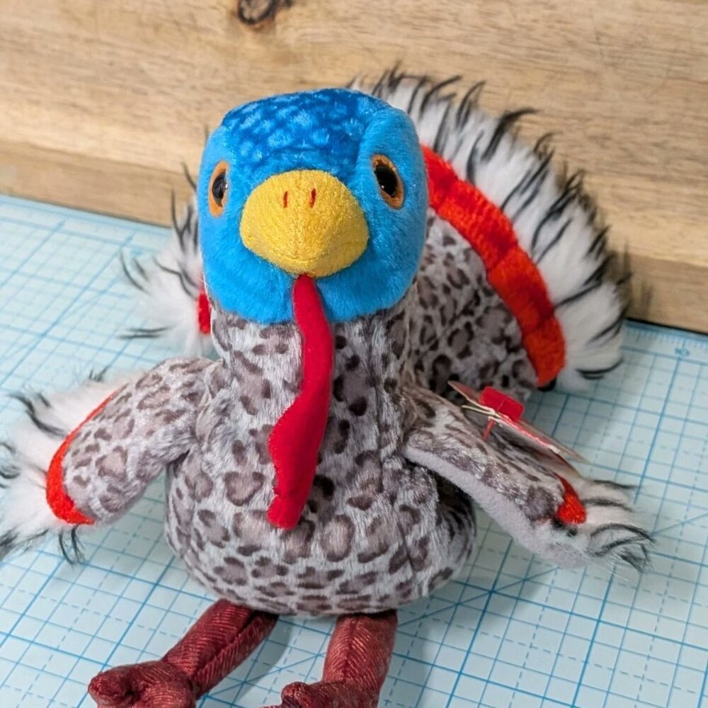 TY 2000 LURKEY TURKEY 6" PLUSH BEANIE
